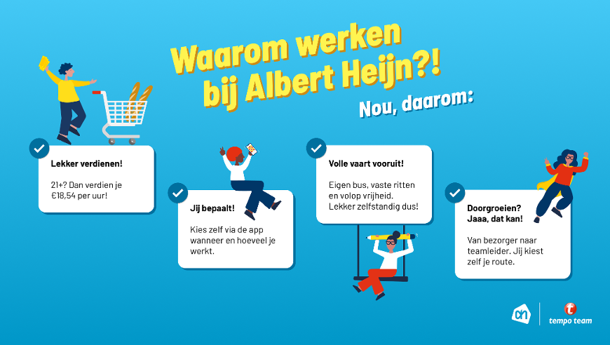 werken bij albert heijn, albert heijn vacatures, bezorging
